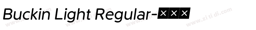 Buckin Light Regular字体转换